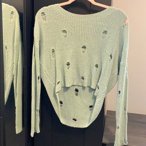 Distressed sweater